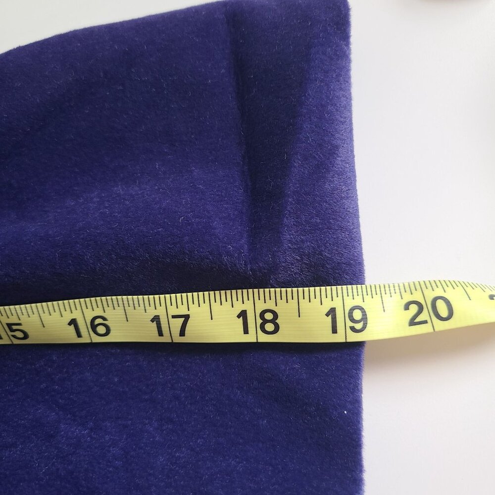 Girls Velvet Coat Royal Blue Size 3T / 4T Bow & Pom Pom Trim Elegant Winter - Picture 10 of 10